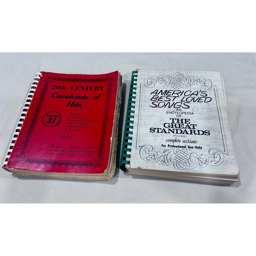 20th Century Cavalcade Hits &America's Best Loved Songs Sheet Music Vtg  2pc Lot